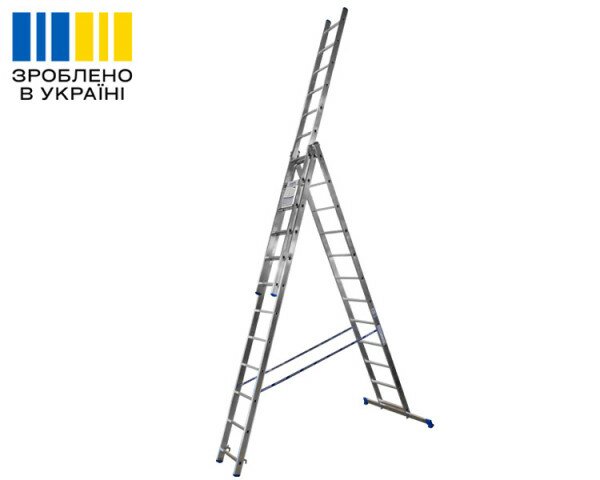 Алюмінієва трьохсекційна драбина TRIOMAX VIRASTAR 3x12 сходинок