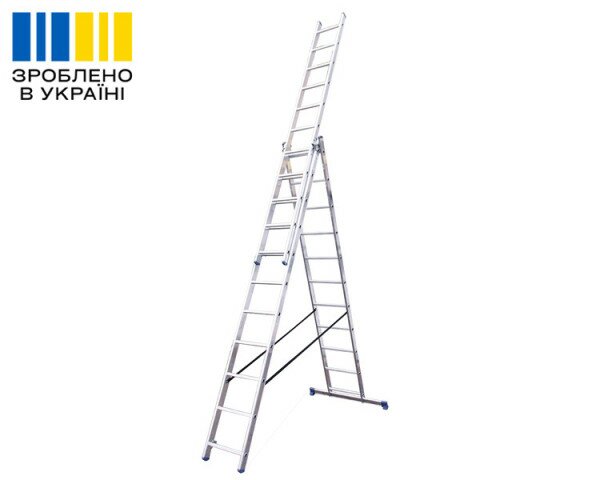 Алюмінієва трьохсекційна драбина TRIOMAX VIRASTAR 3x11 сходинок