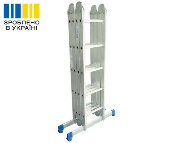 Багатофункціональна шарнірна драбина-стрем'янка VIRASTAR TRANSFORMER 4x5 сходинок