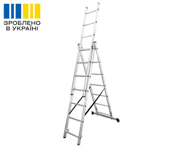 Алюмінієва трьохсекційна драбина TRIOMAX VIRASTAR 3x7 сходинок